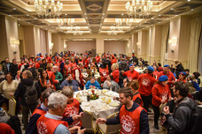 Dinner for homeless at Milan's Centrale train station