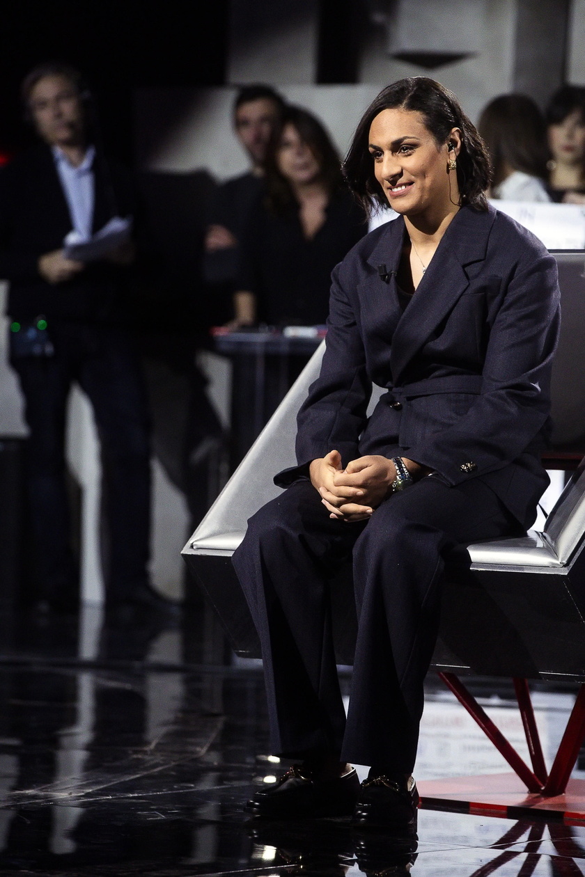 Algerian Olympic boxing champion Imane Khelif attends Italian TV show in Rome