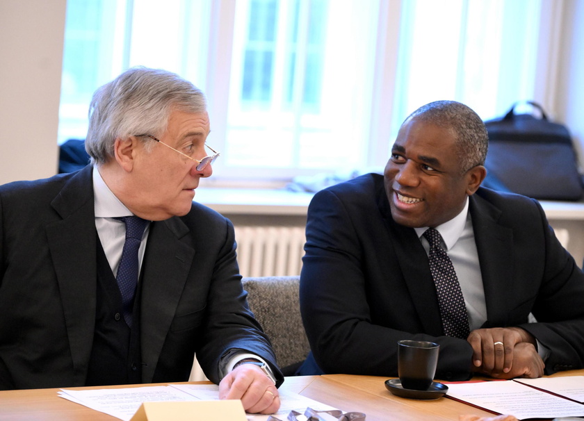 Italian Foreign Minister Tajani meets with British Foreign Secretary Lammy in Munich