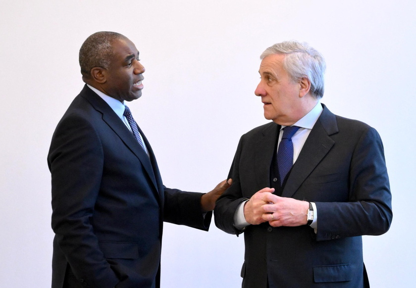 Italian Foreign Minister Tajani meets with British Foreign Secretary Lammy in Munich