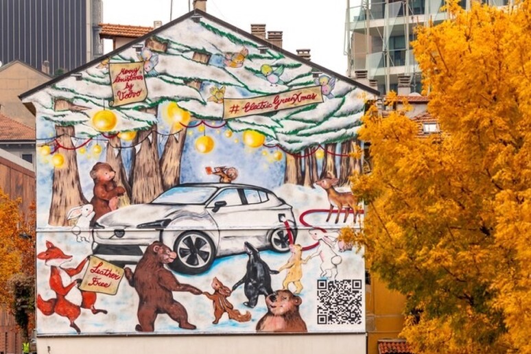 A Milano un murale sostenibile firmato Volvo - RIPRODUZIONE RISERVATA